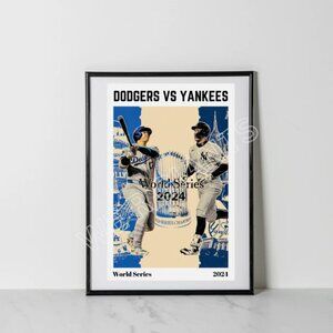 SALE! Yankees vs Dodgers ART PRINT 11" x 17"- Ultimate World Series Game!